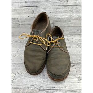 OluKai Honolulu Lace Men Size 9.5 Dark Wood Leather Oxford Shoes 10200-9913